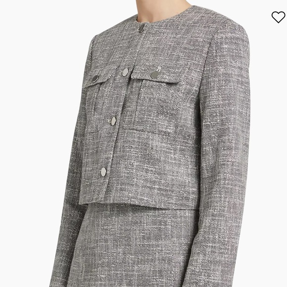 NWT Theory Cotton Tweed Military Jacket Size 6 - Picture 5 of 10